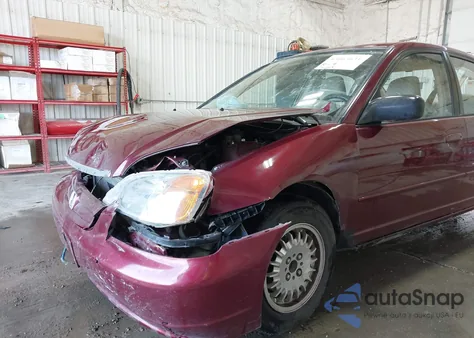 2002 Honda Civic Lx z USA, uszkodzony, nr VIN 2HGES15572H601366